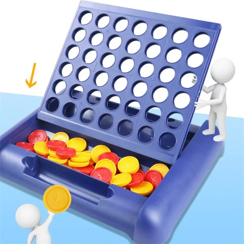 Klassisches Familien-Partyspiel, faltbares Connect-4-in-a-Line-Brettspiel, frühpädagogisches Puzzle, Denkspiel für Kinder, Denktrainingsspielzeug – Detail 2