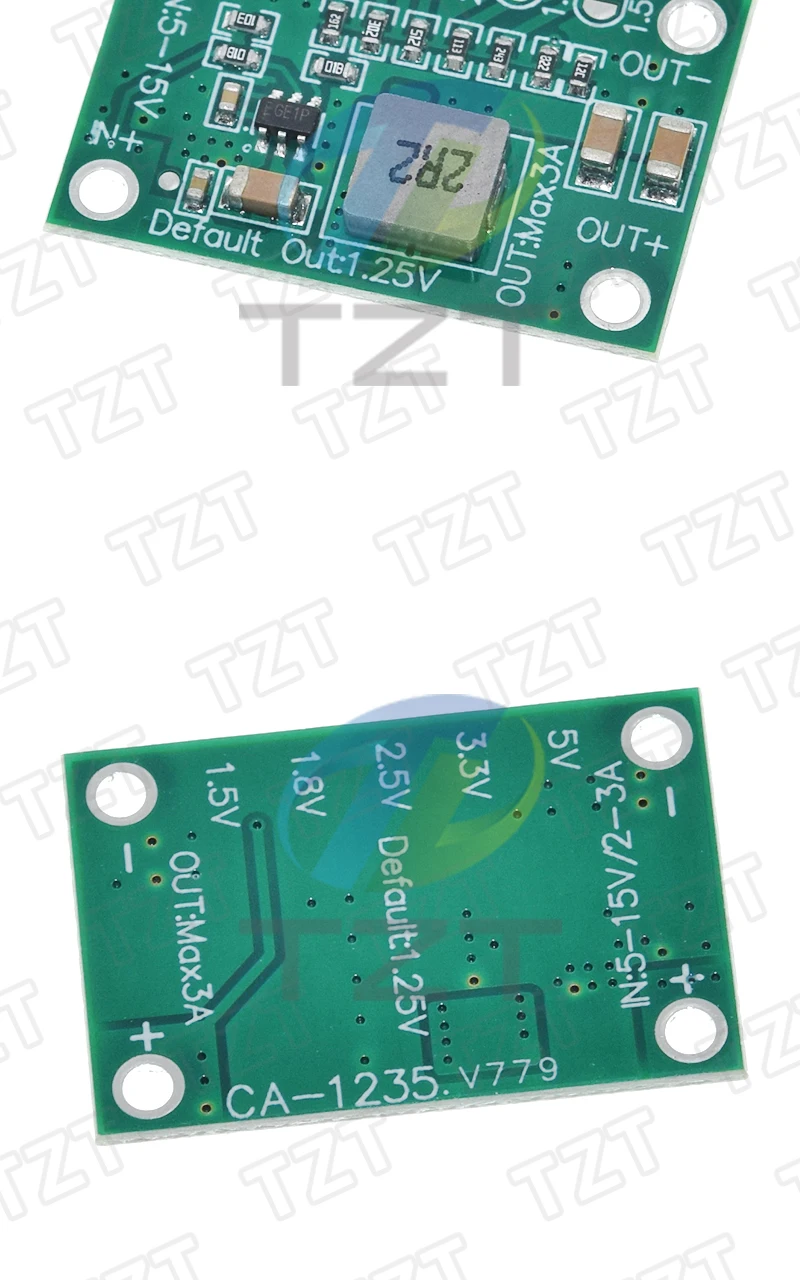 TZT 3A Einstellbares Leistungsmodul CA-1235 Buck-Leistungsmodul 1,25 V 1,5/1,8/2,5/3,3 V 5 V Ausgang 5-16 V Eingang Step-Down-Stromversorgung – Detail 6