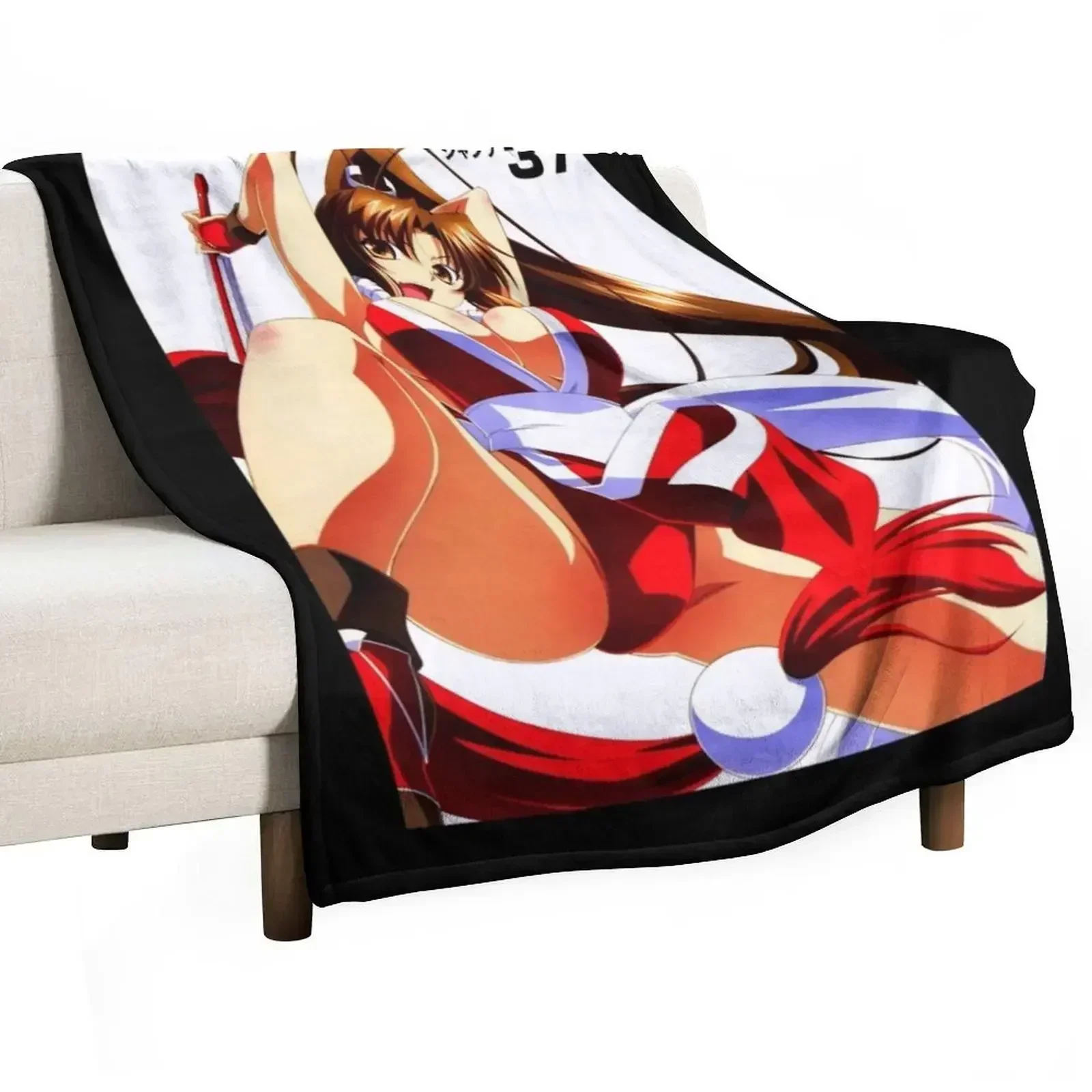 

Mai Shiranui 23 Classic . Throw Blanket Thins Tourist Plaid on the sofa Blankets