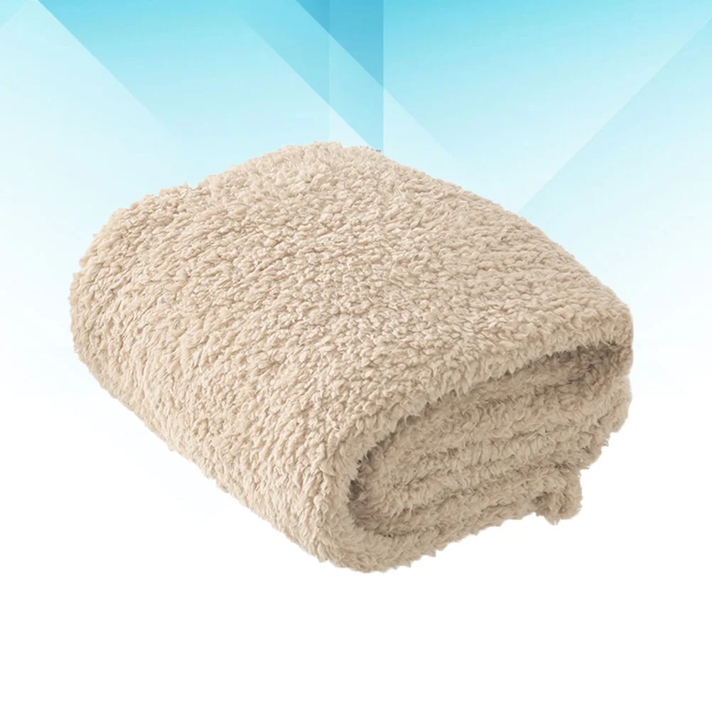 Dog Cat Blanket Size L Beige Cozy Mat Carpet Cushion for Winter Travel Pet Carpet Super Blanket