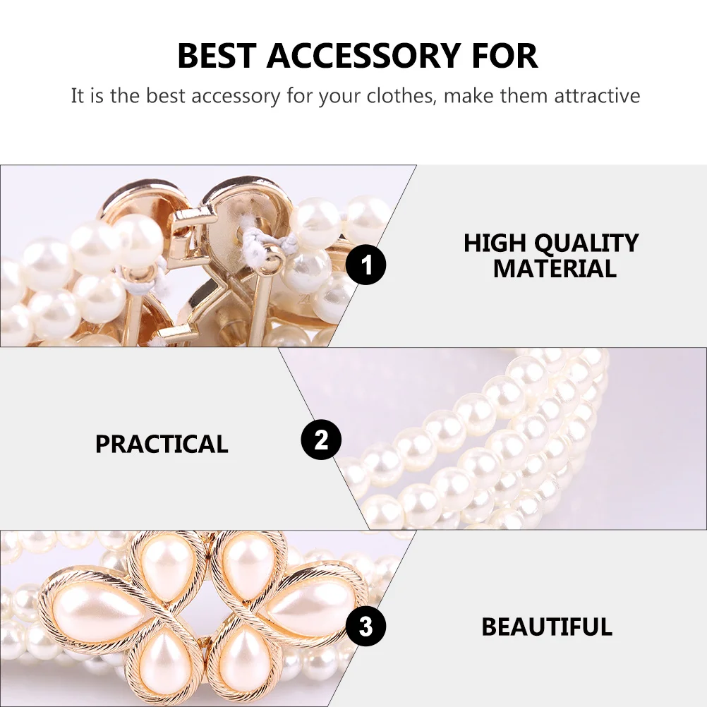 

Flowers Pearl Pearl Design Waistb Design Waistb Dress Accessories Casual Waistb Stylish Alloy Women Casual Costume