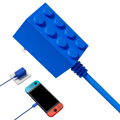 65W Charger for Nintendo Switch 2 AC Adapter Compatible with Steam Deck/Rog Ally/Ps Portal, GaN Power Cord Fast Charging - Blue