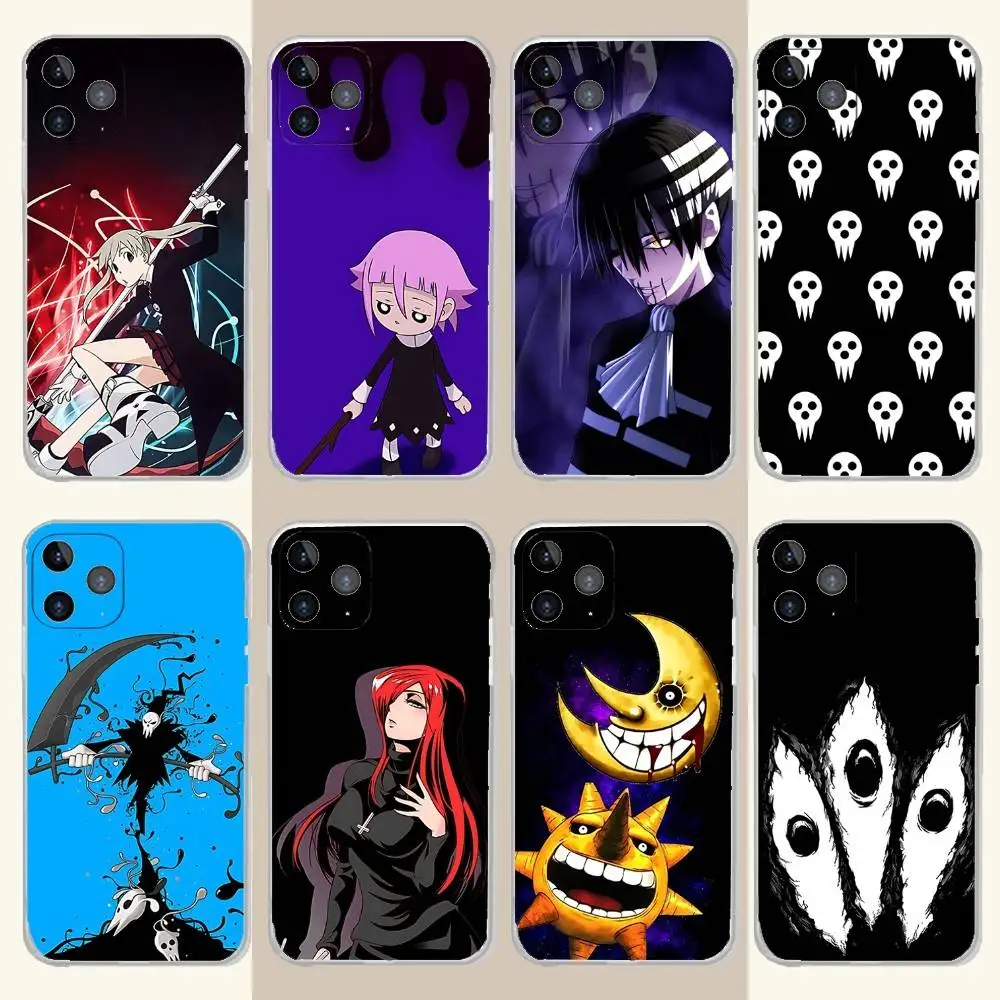 

S-Soul Anime E-Eater Phone Case For iPhone 17,16,15,14,13,12,11 Pro,Max,Plus,X,XS,XR,SE4,E Mini Transparent Soft Cover
