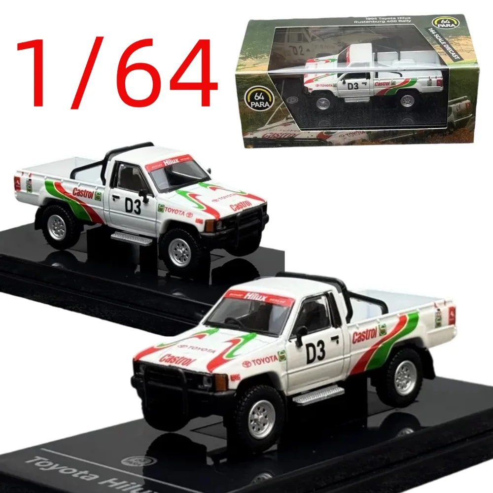 para-diecast-1-64-scale-toyota-hilux-rustenburg-pickup-truck-car-model-alloy-hilux-rustenburg-400-rally-car-model-original-box