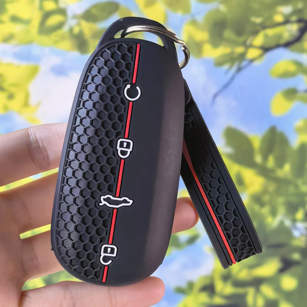 Ergonomic Honey Pattern Remote Key Protector With Keychain For Chery Omoda 7 C7 S7 SHS Phev 2025 2026 Omoda 5 C5 Smart Cover