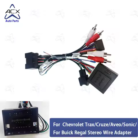 Car 16pin Audio Wiring Harness With Reaview Wire For Chevrolet Trax/Cruze/Aveo/Sonic/For Buick Regal Stereo Wire Adapter