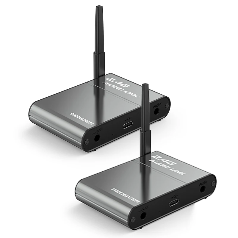 

Audio extender splitter Wireless Audio Adapter Converter 150m 2.4GHz Wireless audio mircrophone Transmitter Receiver RX/TX