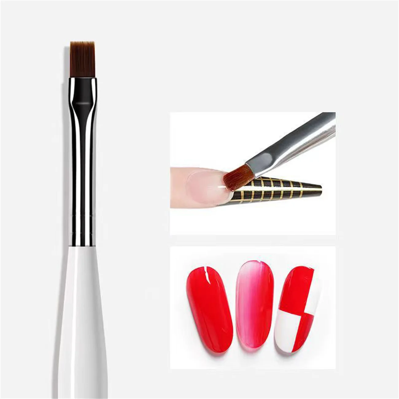 1セット/2個入り ソリッドパットジェル パールスレッド オーロラグリッターグルー スタイリング接着剤 UV&LEDネイルポリッシュ アート作成 1個入り ジェルブラシ付き DIY