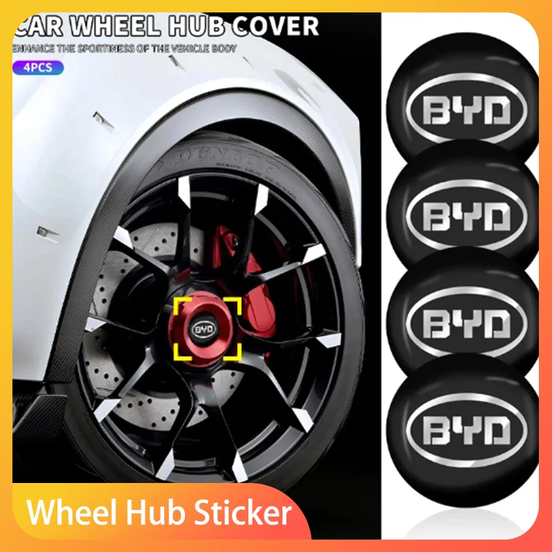 

4pcs 56mm Car Wheel Center Hub Cap Rim Cover Emblem Stickers For BYD All Model S6 S7 S8 F3 F6 F0 M6 G3 G5 G7 E6 L3 Car Styling