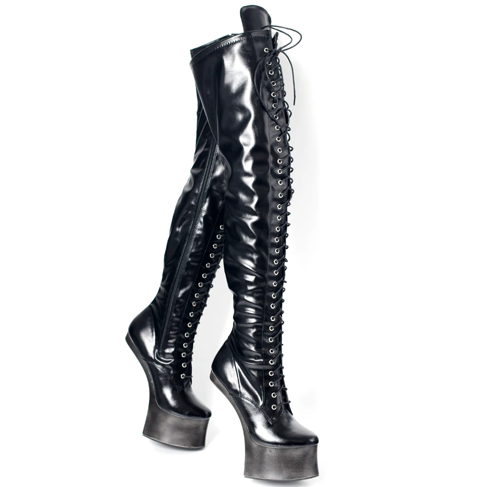 7 Inch High Heel Thigh High Sexy Fetish Boots Size36-46