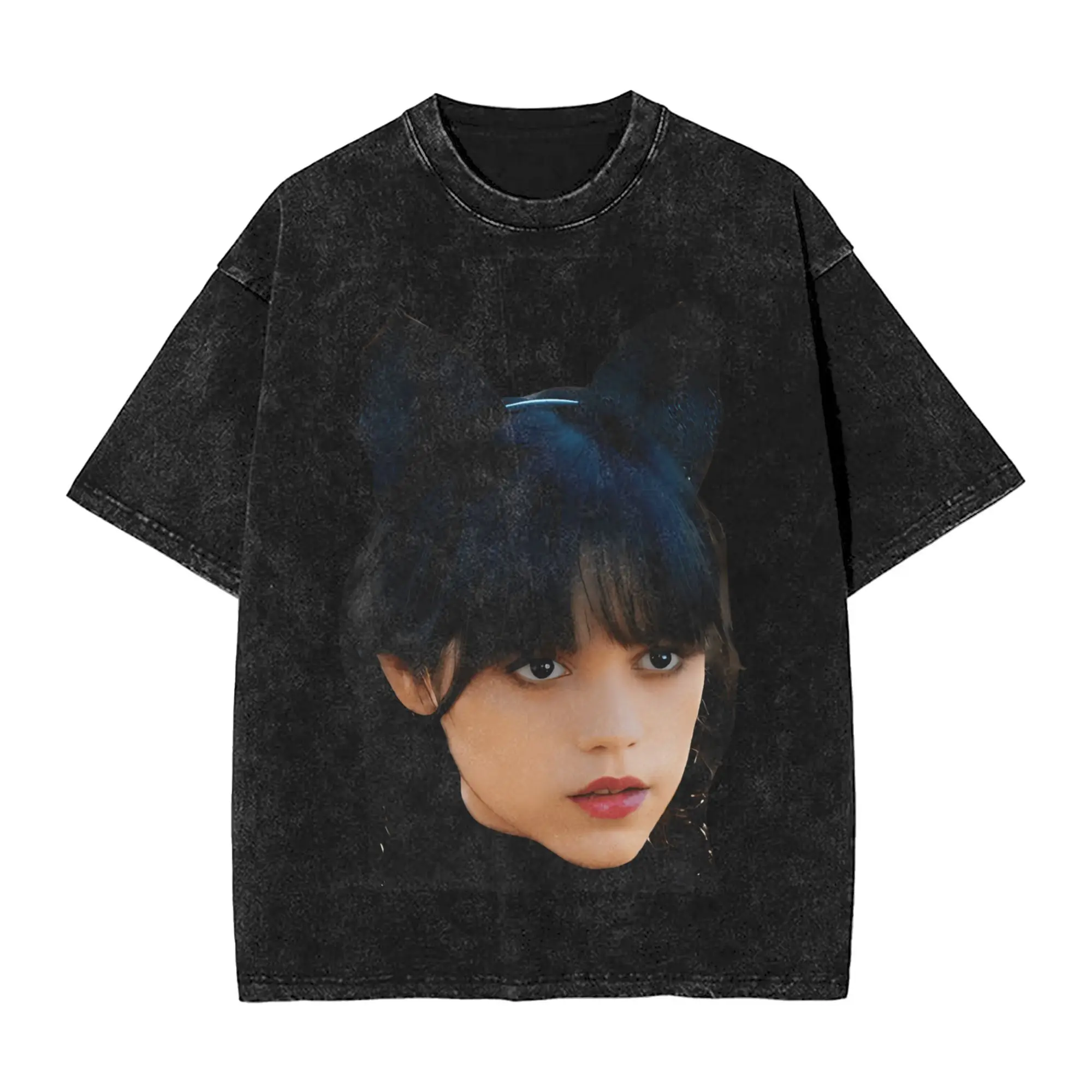 جينا أورتيجا تي شيرت الرجال شخصية الفيلم موضة القطن تي شيرت الجولة الرقبة قصيرة الأكمام تي شيرت بلوزات حجم كبير