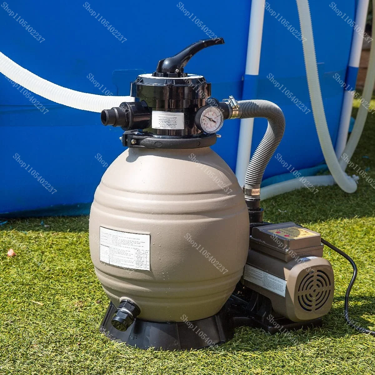 

Pool Sand Filter 16 Inch 1.5 3800 GPH with 6 Way Valve for Above Ground Swimming Pool Water Filtration System