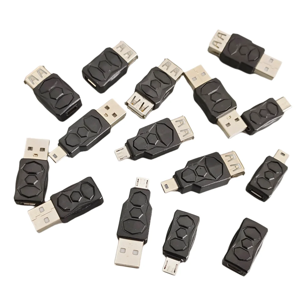 USB 2.0 to Mini Micro Type C Adapter Male Female Charging Data Transmission 480Mbps Converter For Mobile Phone PC Laptop Tablet