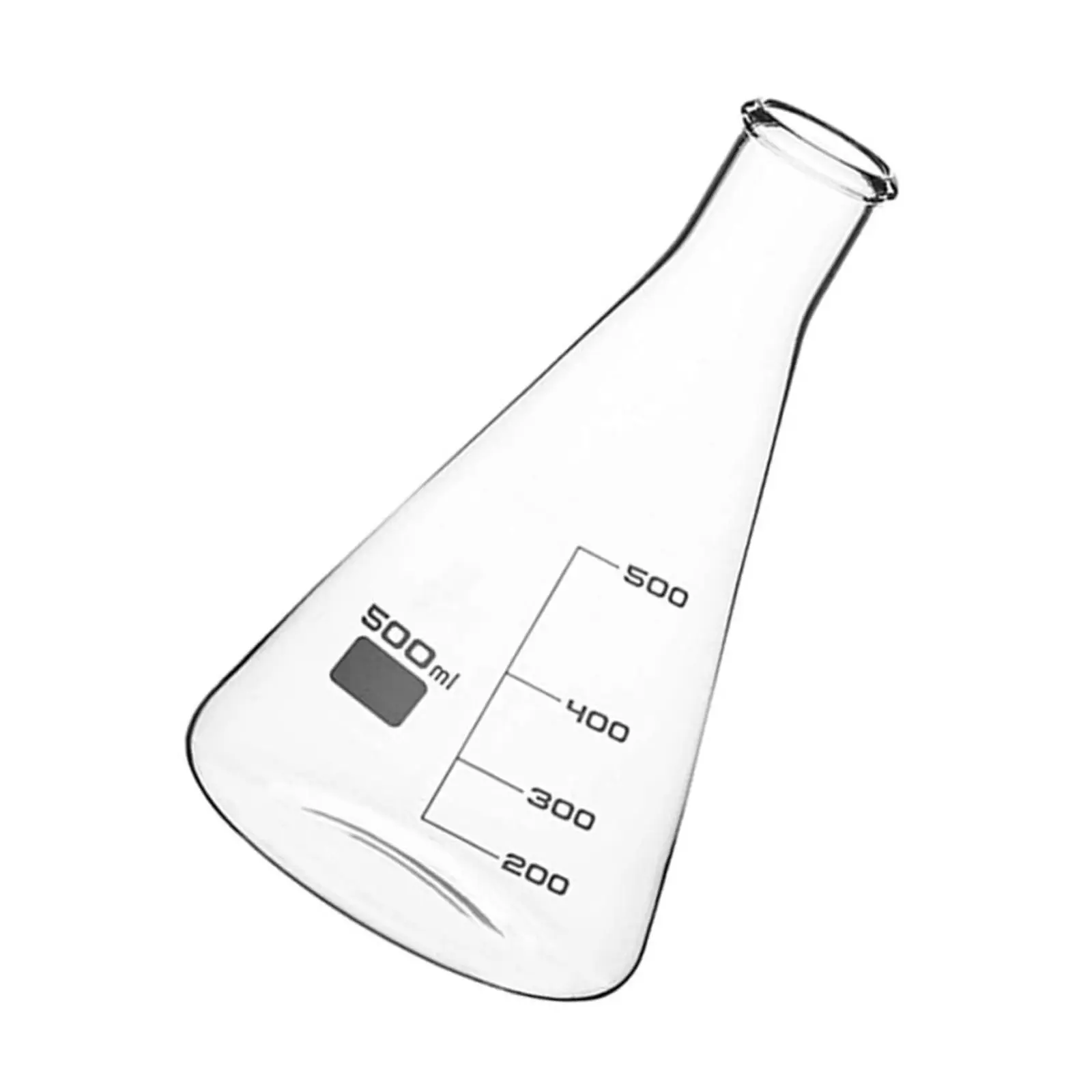 

500Ml High Temperature Resistant Clear Glass Conical Flask Erlenmeyer Flat Bottom Lab Flask for Fractional Steam Distillation