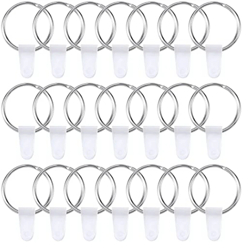 

100 Sets Keychain Rings For Crafts Round Split Key Rings Metal Keychain Connector With Snap Tabs