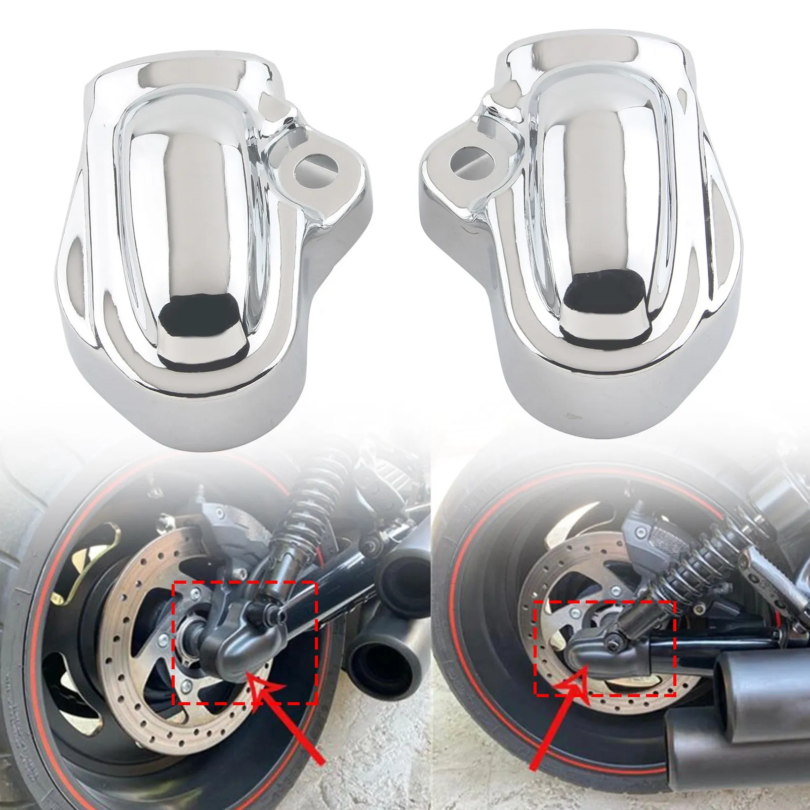 2Pcs Motorcycle Axle Cover Wheel Shaft Cap Side Protector Guard Bar Shield For Harley V-Rod Muscle VRSCF VRSCAW VRSCD