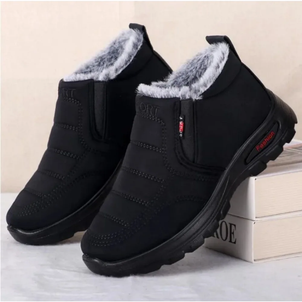 Winter Boots Snow Hiking Boots Women Men Outdoor Warm Fur Lined Waterproof Snow Ankle Boots Winter Barefoot Shoes