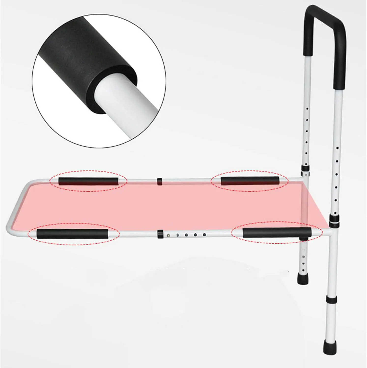 معدات العناية المنزلية الكبيرة، مقبض مساعد السرير العالمي، حاجز سرير أمان قابل للفصل لكبار السن #2
