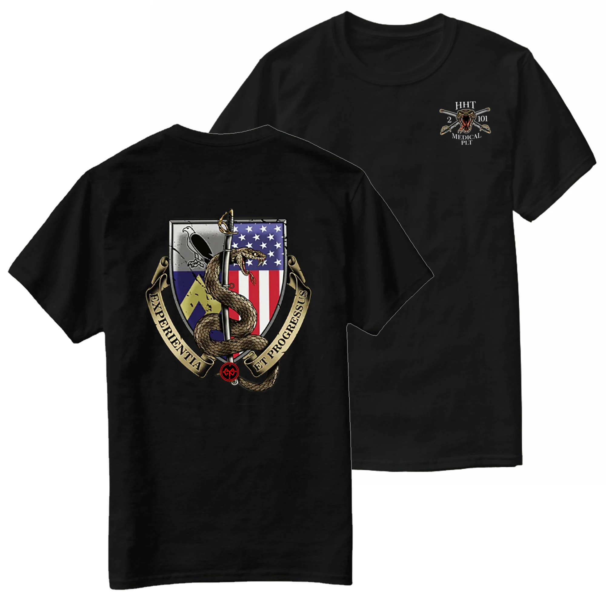 HHT 2nd Squadron 101st Cavalry Regiment Medical Platoon T-Shirt 100% Cotton O-Neck Short Sleeve Summer Casual Mens T-shirt
