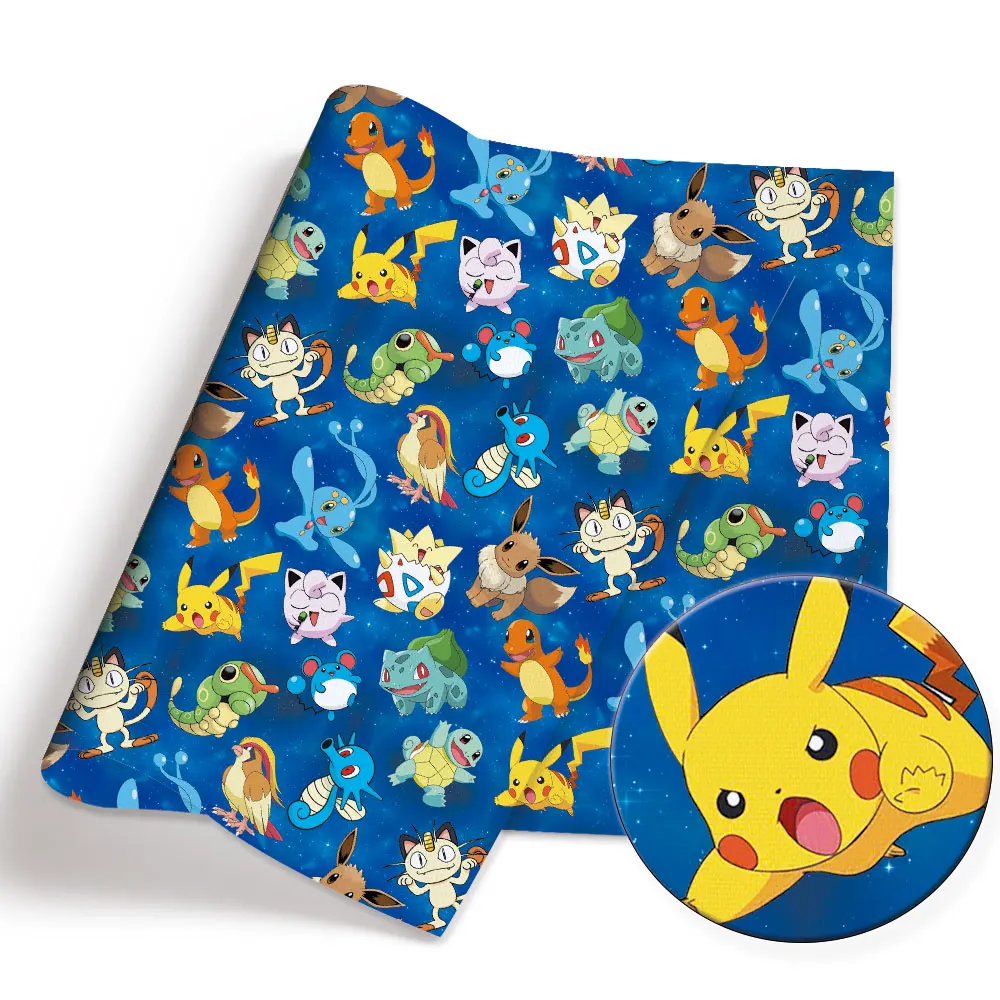 Pokemon Cartoon Fabric140*50cm Handgemaakte Naaien Patchwork Quilten Babyjurk Thuis Vel Bedrukte Stof Stof Naaien Kinderen