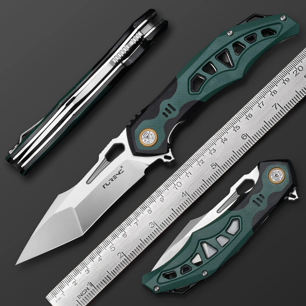 

VG10 Steel Folding Knife G10 Handle with Pocket Clip Hunting Survival Tool EDC Self Defense Outdoor Activities