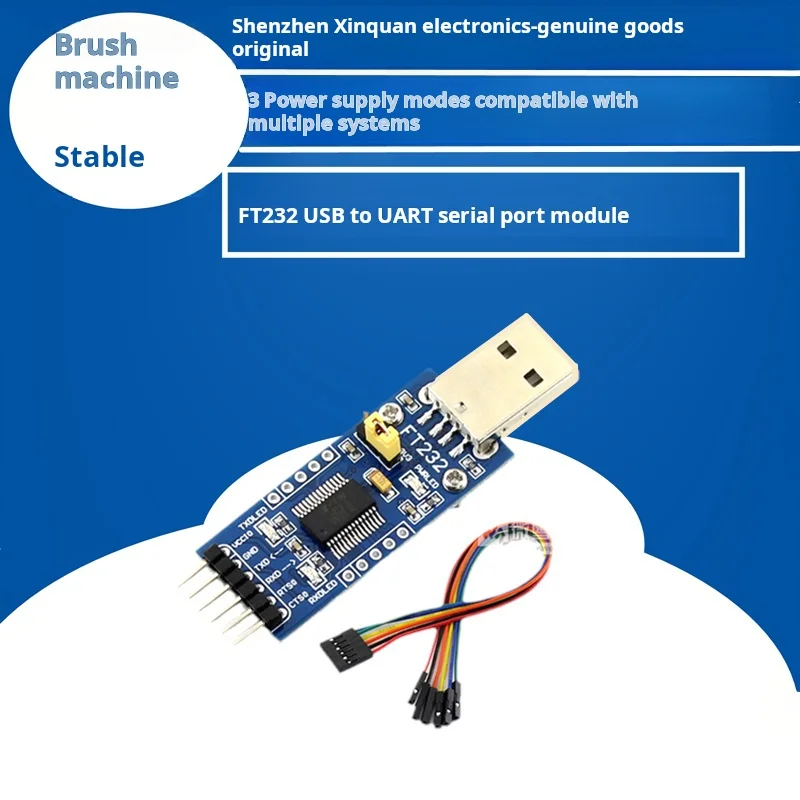 

Original ft232 Usb Turn uart Serial Port Module usb Turn ttl Stable high-speed transmission support win11