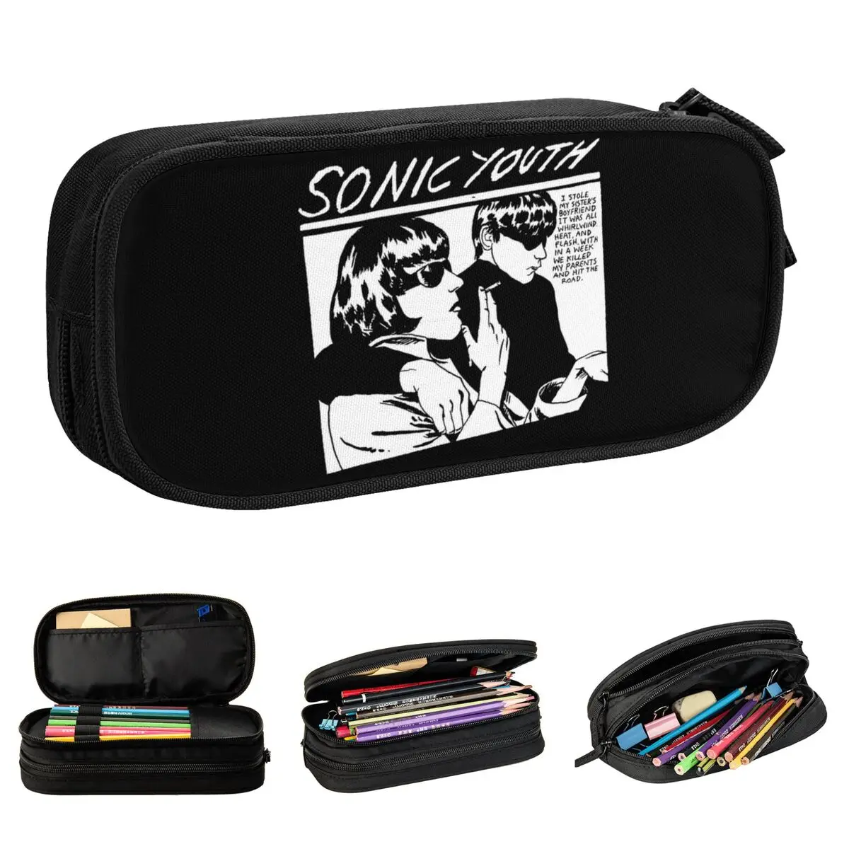 Classic S-Sonic Youth Heat And Youth Flash Pencil Cases Pencil Pouch Pen Box Kids Big Capacity Bag Students School