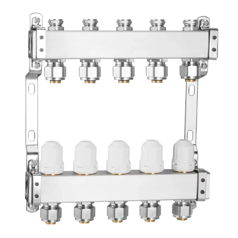 

Коллектор для теплого пола RUOBINE, латунный/нержавеющий, для гидравлических систем отопления, NBL-2421H