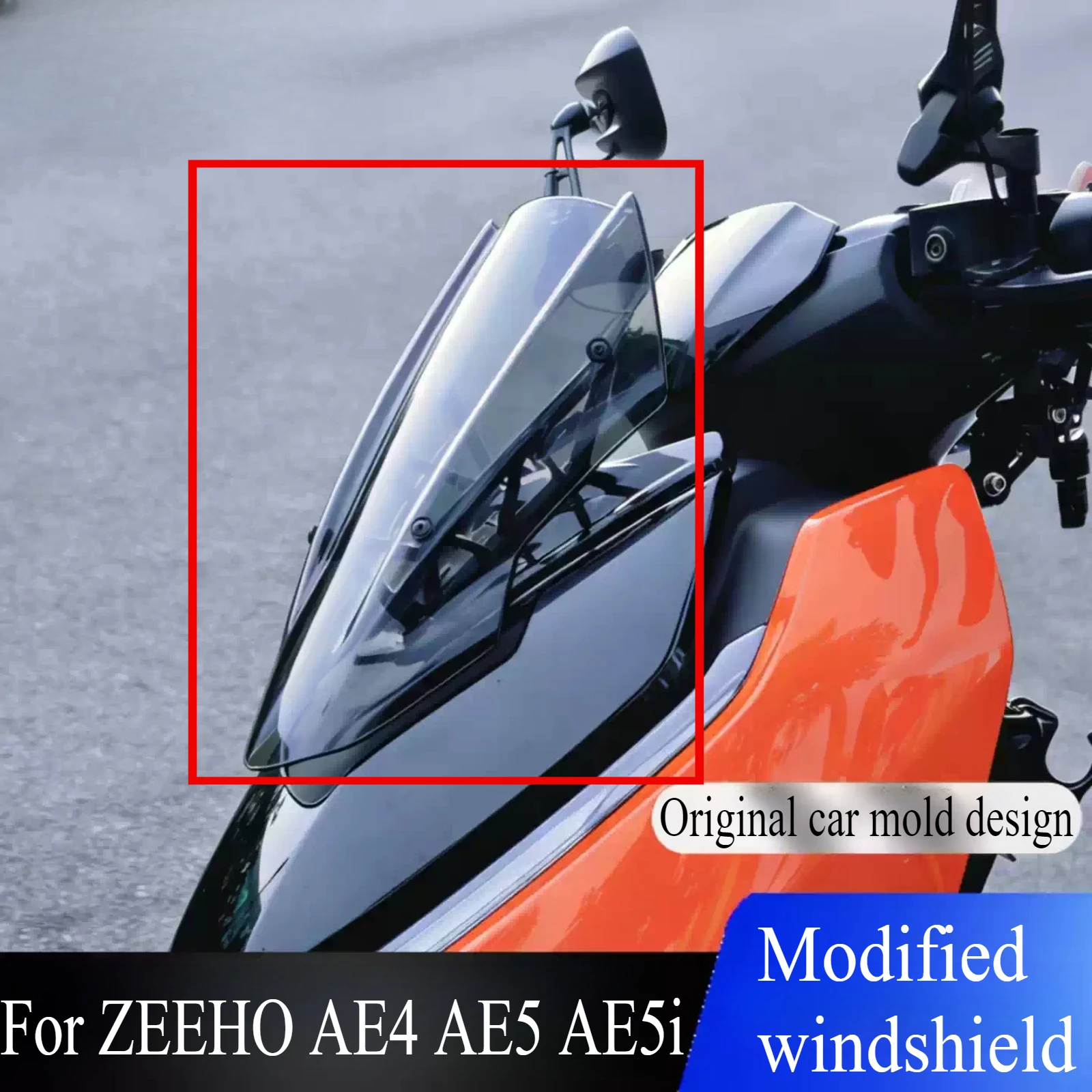 For ZEEHO AE4 AE5 AE5i Electric Motorcycle Modified Windshield Wind Deflector Heightened Windshield Front Glass Accessories