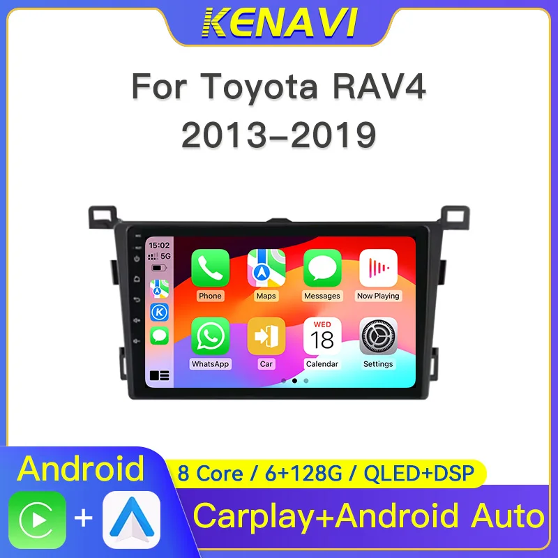 

2 Din Android10 Car Stereo Radio For Toyota RAV4 Rav 4 2013-2019 Center Multimedia Player Carplay Auto GPS Navigation IPS Screen