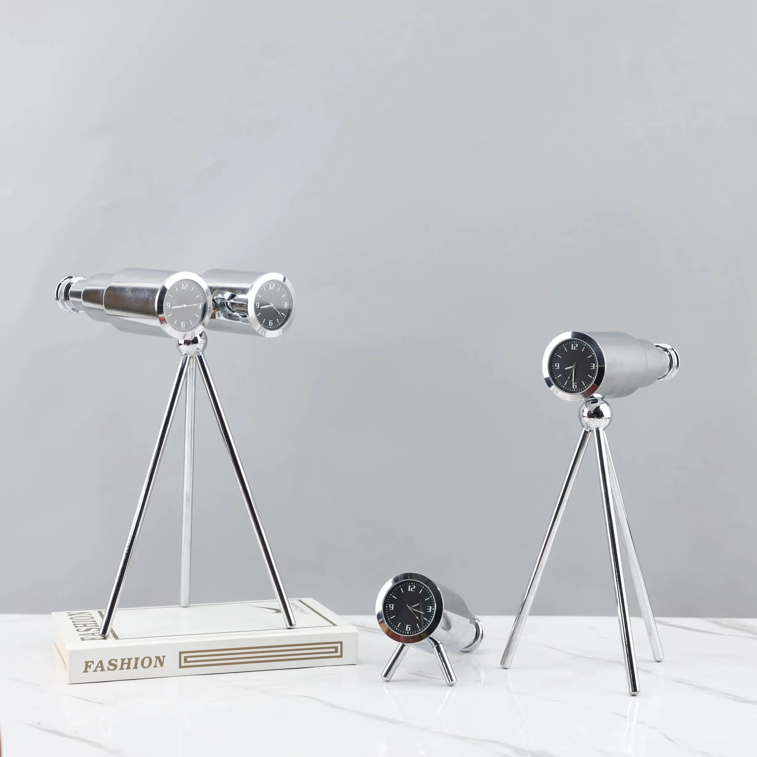 Room decor sculptures Nordic creative geometry metal telescopes desktop ornaments living room entrance decorations home decor gi