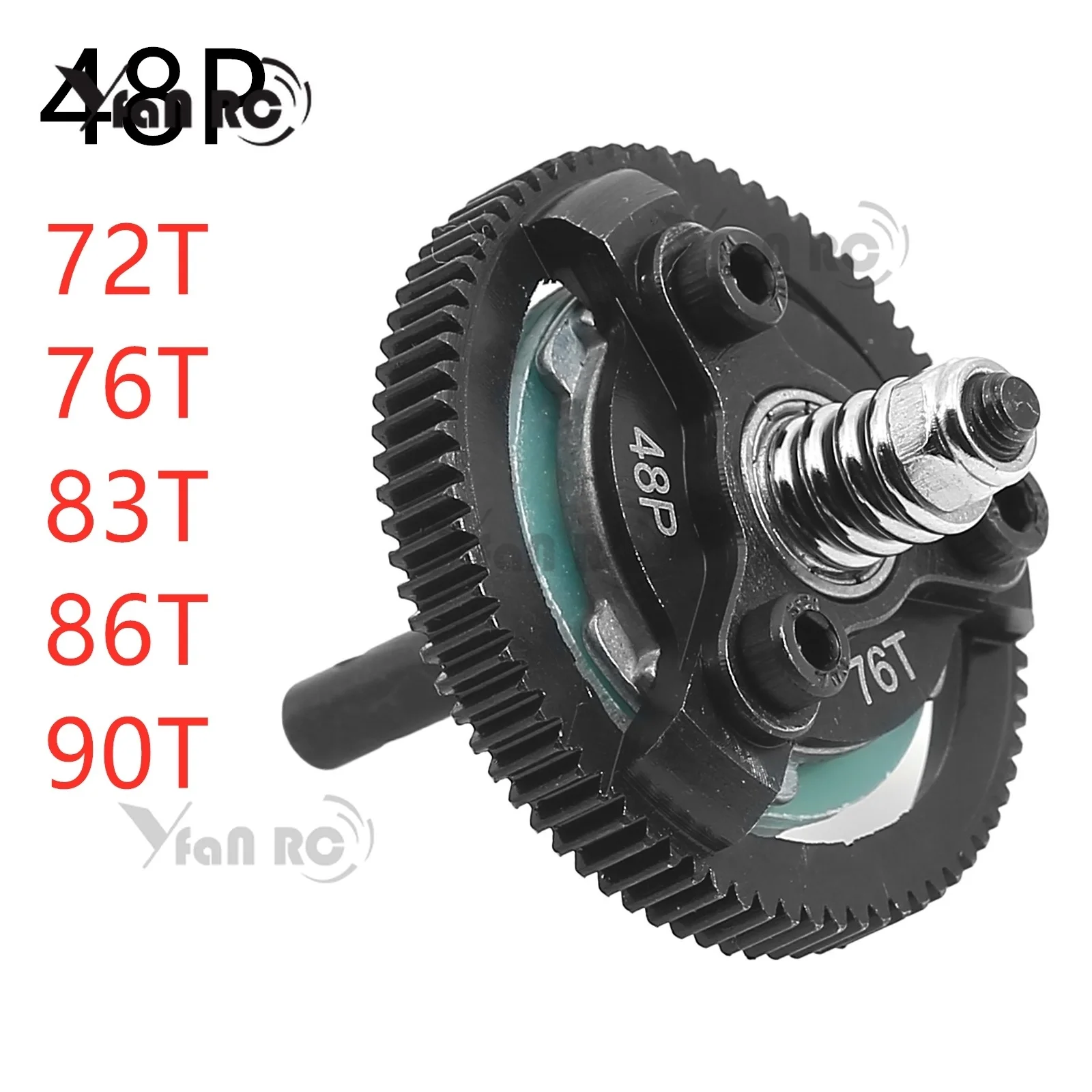 Steel 48P 72T 76T 83T 86T 90T Spur Gear for Slash Bandit Rustler Stampede 2WD RC Car Upgrade Parts