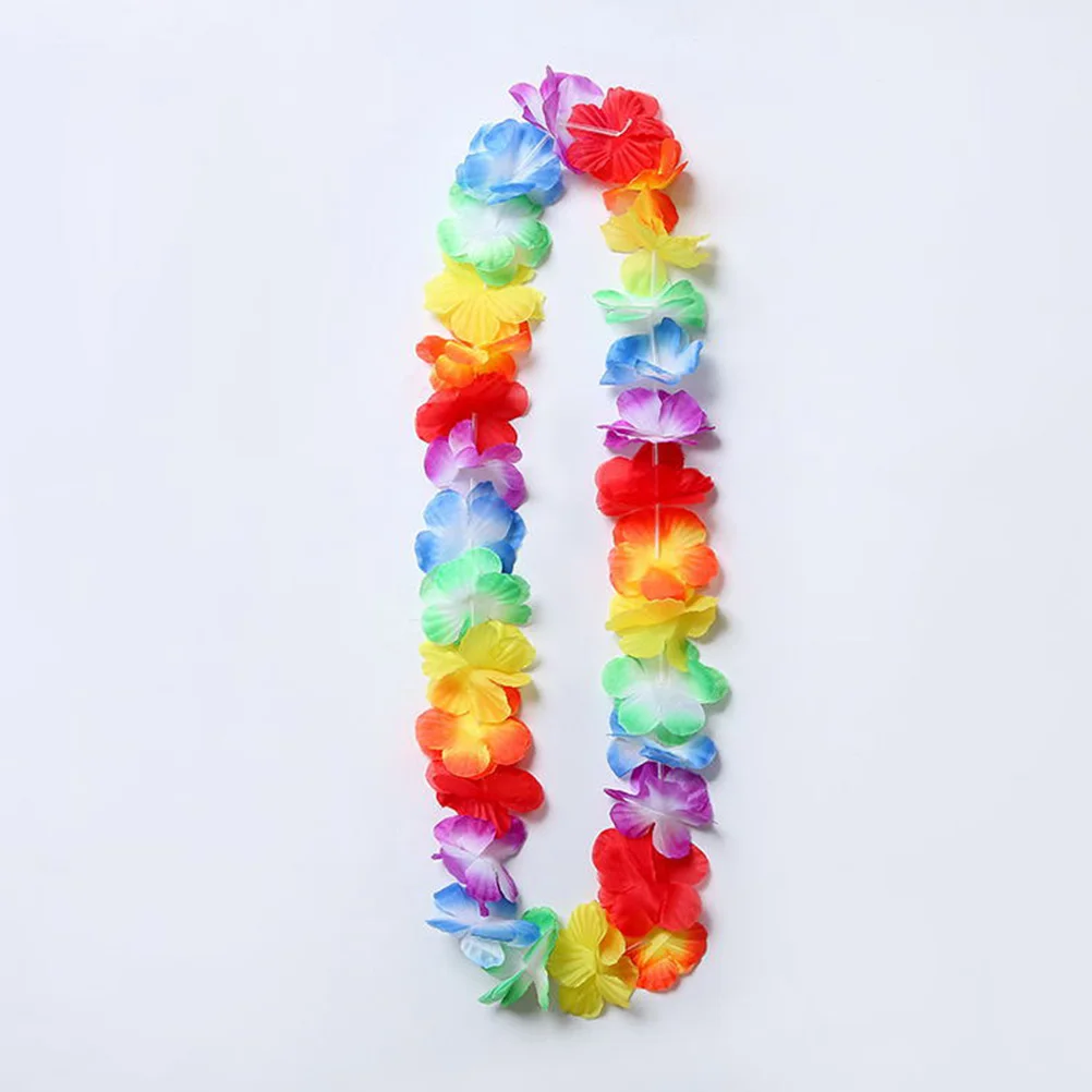 

24pcs Hair Luau Party Decoration Supplies Clips Hawaiian Leis Wreaths Necklace Luau Party Floral Set Accessories