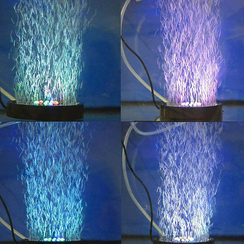 Serbatoio di pesce subacqueo sommergibile luce che cambia colore LED luce d'aria acquario bolla d'aria 6 pezzi lampada che fa ossigeno per acquario