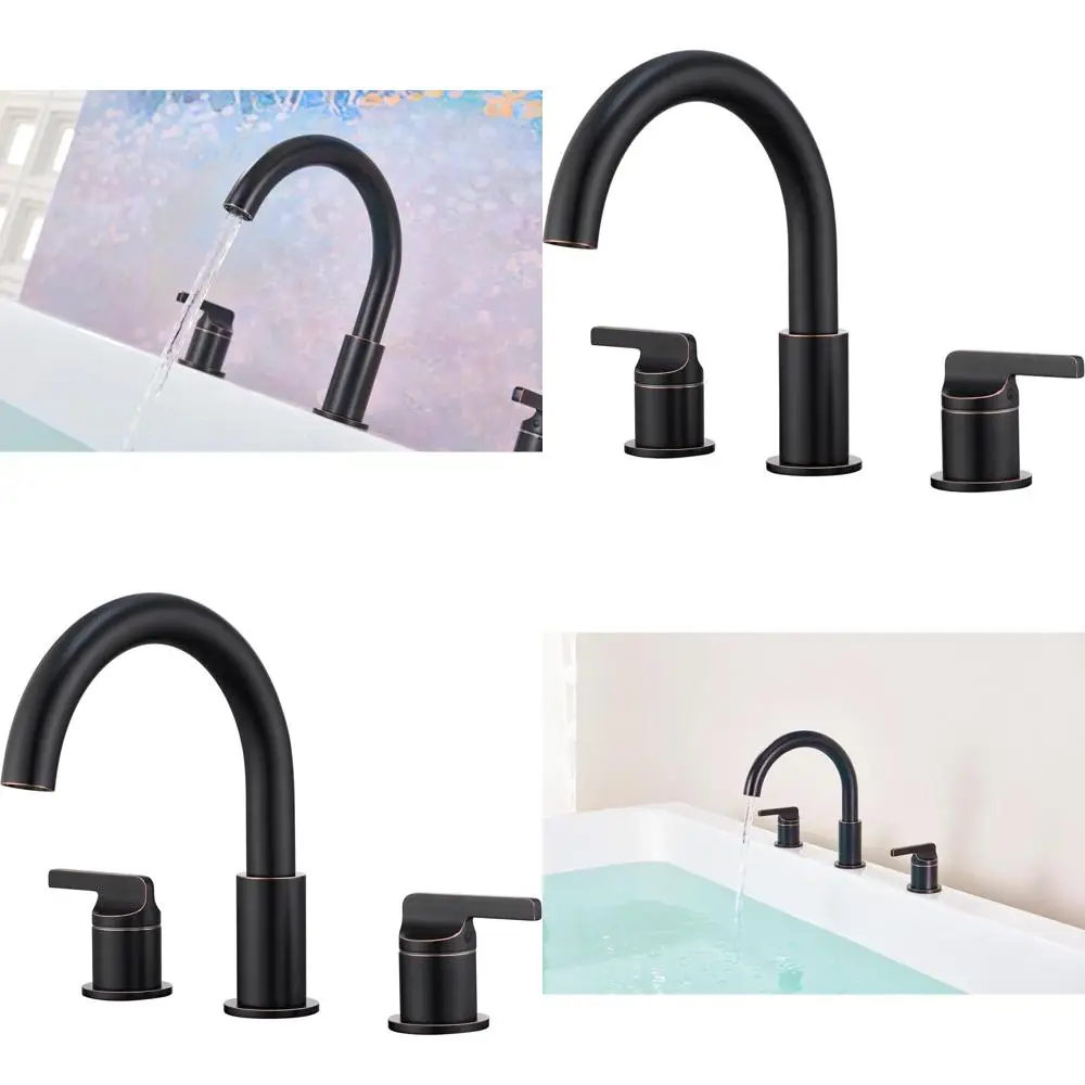 

Высокий смеситель для ванны с двумя ручками, отделка под бронзу, для установки на бортик, с 3 отверстиями