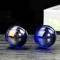 5PCS 25mm Dark Blue Glass Marbles Desktop Fishbowl Mini Crystal Crafts Ornaments Children's Toys Gifts Home Decoration