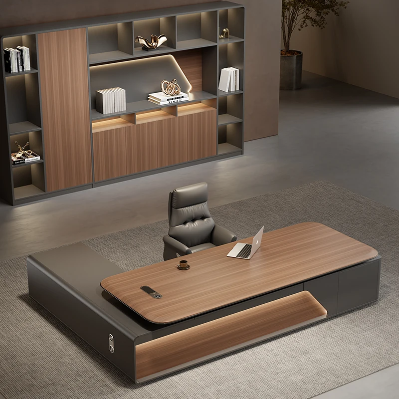 Modern Executive OfficeDesk Furniture Computer Desk L Shape ComputerDesk With Storage Office Desks Home Office Writing Desk