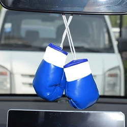 1Pcs Car Boxing Gloves Hanging Mirror Leather Pendant In Car Accessories Interior Car Decoration Diy Cool Ornaments Keychain