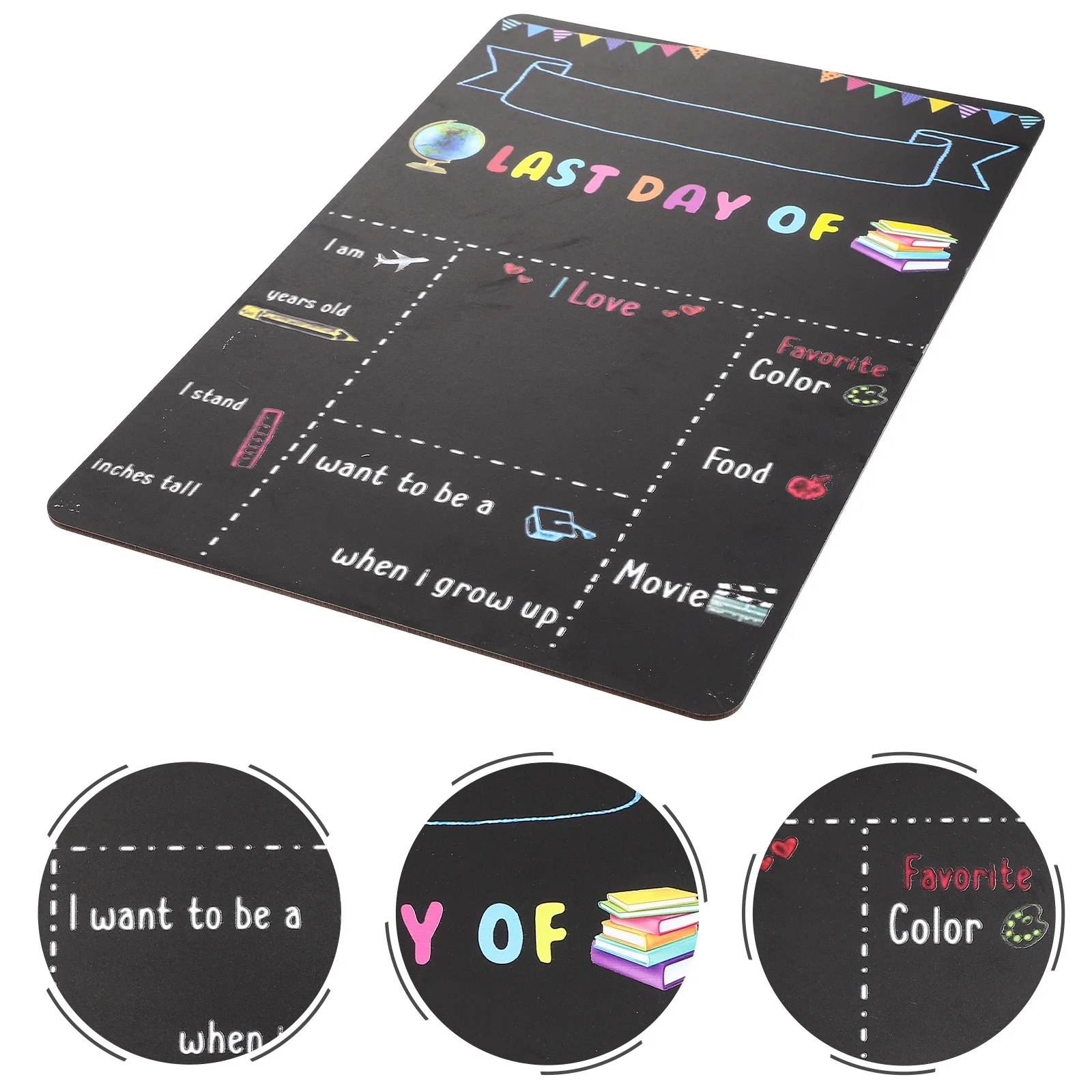 

1pc Small Blackboard Wall Hanging Wooden Chalkboard For School Home Office Rustic Classroom Decor Wear-Resistant Lightweight