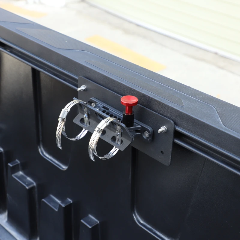 metyoucar For Toyota Tundra 2022-2025 Carbon steel Black Car Cargo Box Fire extinguishing bracket Interior Car Accessories