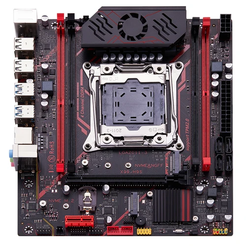 Imagen 2 del producto Placa base QIYIDA X99 TPM 2.0Interface LGA 2011 3 con NVME NGFF M.2 compatible con 4 canales X99 C612chip memoria DDR4 SATA3.0 USB3.0
