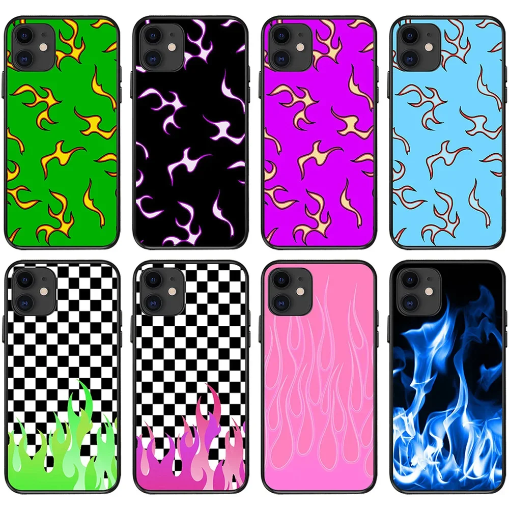 Suitable for iPhone15 cross-border flame phone case, Apple X/XR European and American mobile phone case, flame phone case