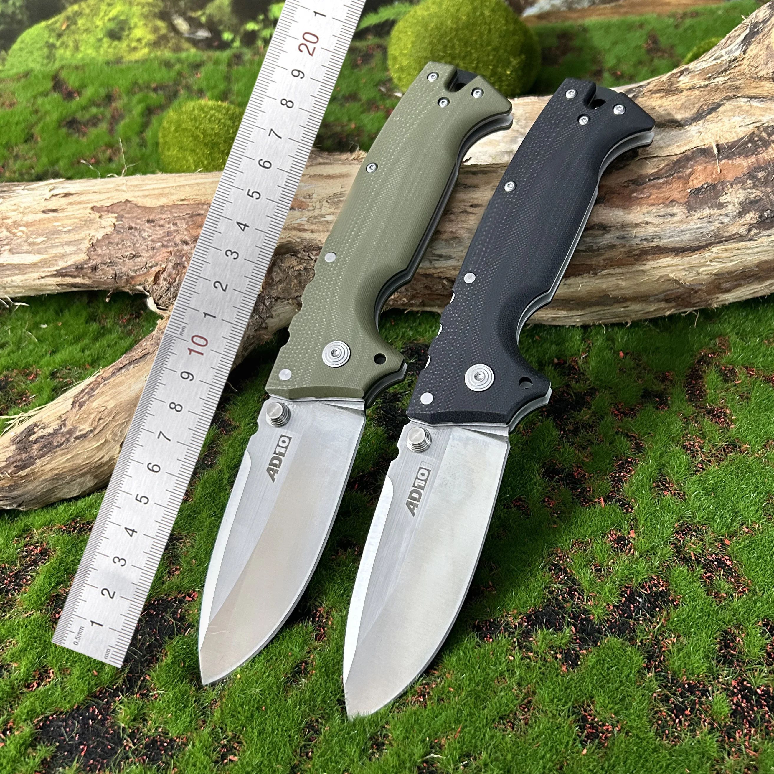 NEW COLD AD10 Outdoor Men\'s Folding Knife S35VN steel G10 Handle Multifunctional High Hardness EDC Hunting Self-defense Knife