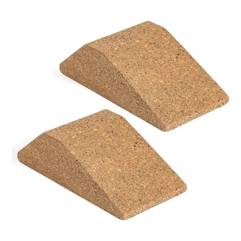 

B93B-2PCS Cork Squat Wedge Block Non Slip Squat Ramp,Squat Platform For Heel Elevated Squats And Calf Raises,Slant Board