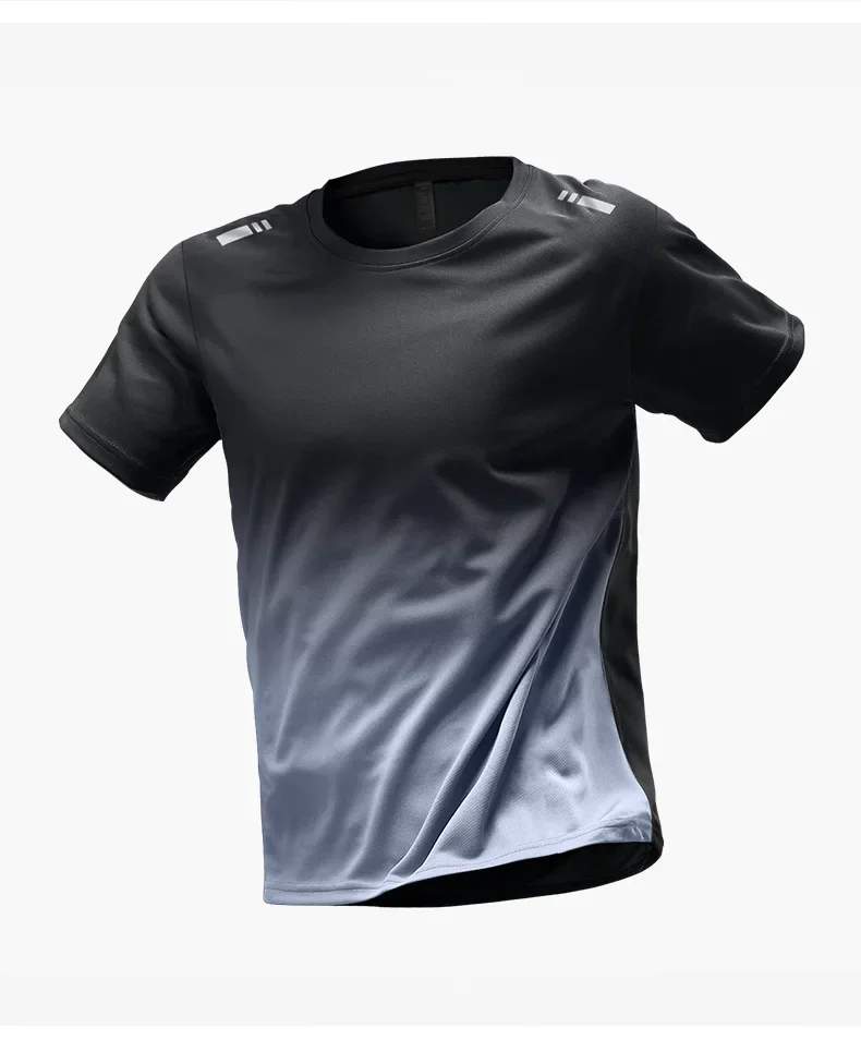 Sports T-shirt Men Ice Silk Quick-drying Sportswear Versatile Short Sleeve Morning Running Feather Basketball Training Room Top