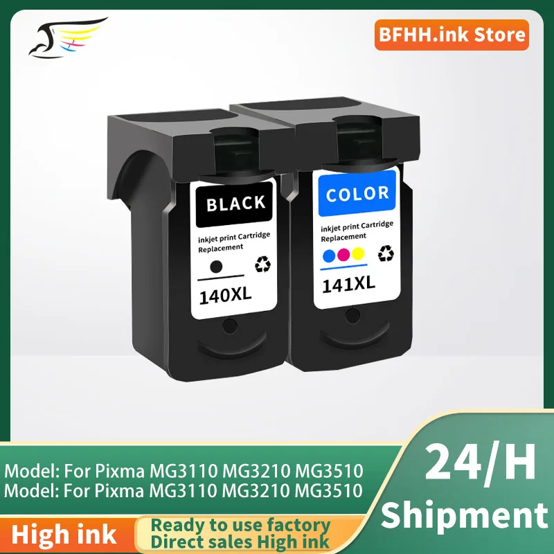 140 141 PG140XL CL141XL PG140 CL141 140XL 141XL Compatible Ink Cartridge for Canon Pixma MG3110 MG3210 MG3510 MG2210 MG4110 Ink