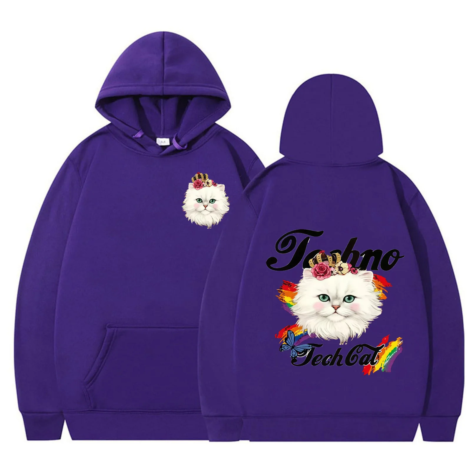 Moletom com Capuz para Mulheres e Homens, Moda Outono Inverno, Estampa de Desenho Animado, Jaqueta Fofa e Estilosa