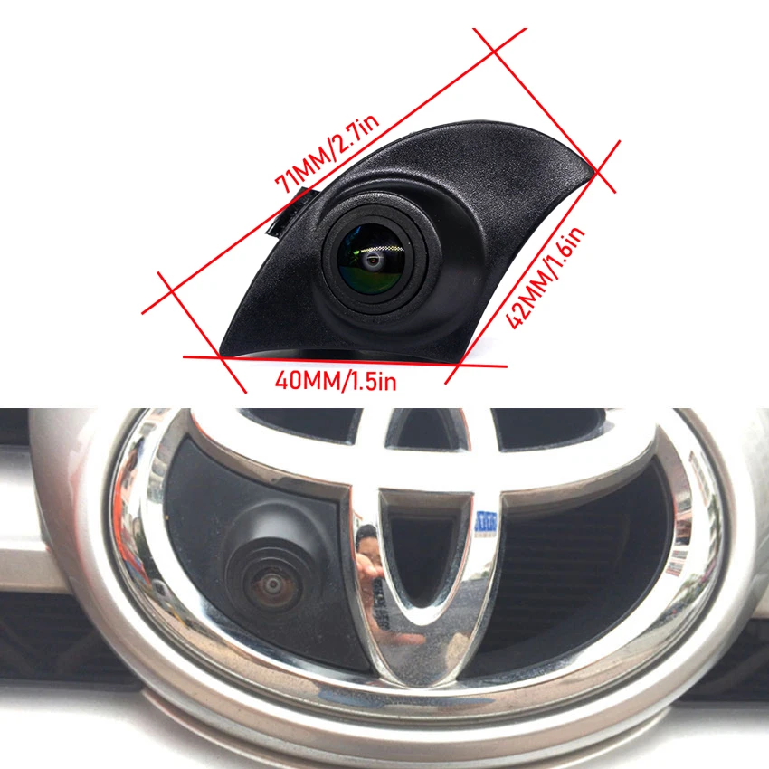 AHD Front View Logo Camera Waterproof Car Front Grille Camera For Toyota RAV4 Corolla Camry Prado Land Cruiser Avensis Auris