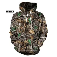 Maple Leaves Camouflage 3d Hoodies Men Women Outdoor Fishing Camping Hunting Clothing Unisex Hooded Coats Tops