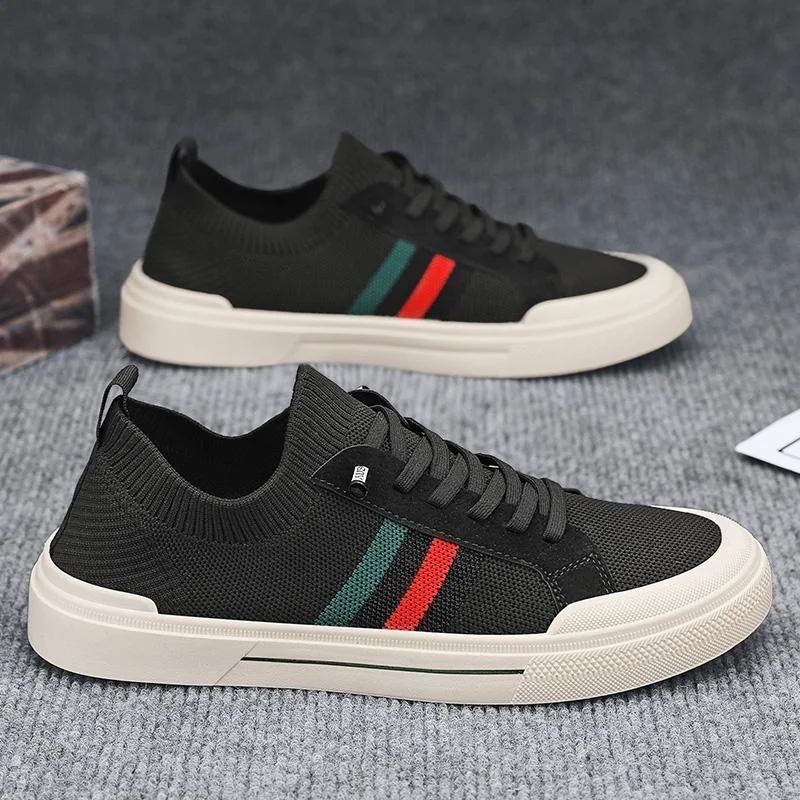 

Breathable Men's Shoes Mesh Board Shoe Soft Soled Casual Sports Shoes Youth Trend Sneakers Slip-on Canvas Shoe Off White Shoes